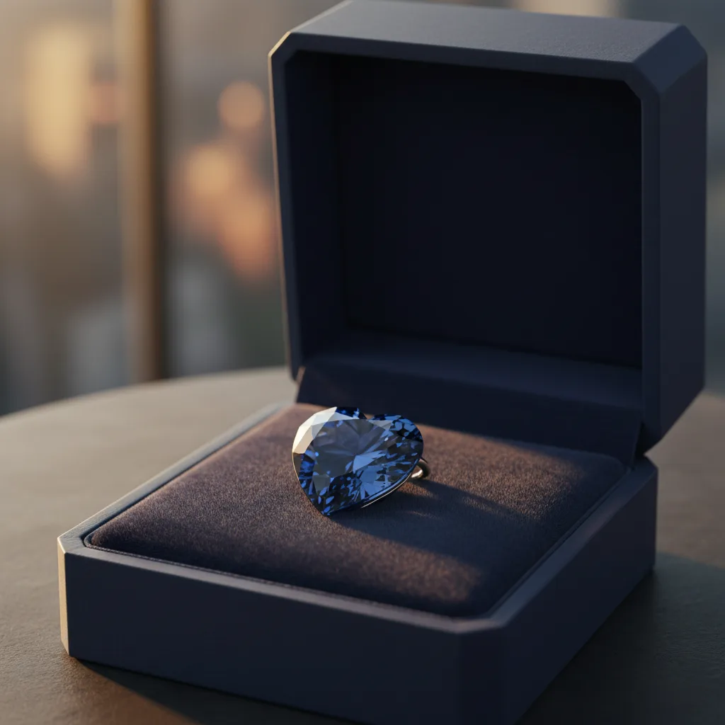 Certificat gemmologique accompagnant un saphir naturel